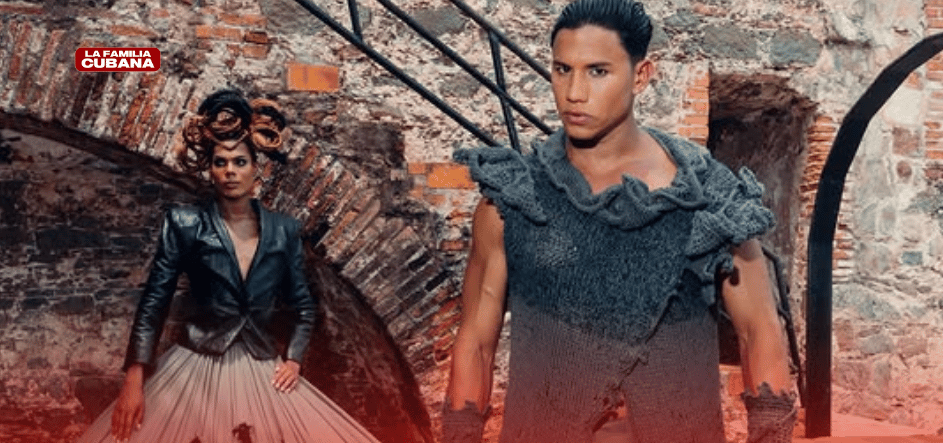 marcel castellano y modelo con su nueva colección origen