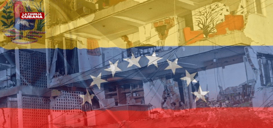 Bandera de venezuela y derrumbes