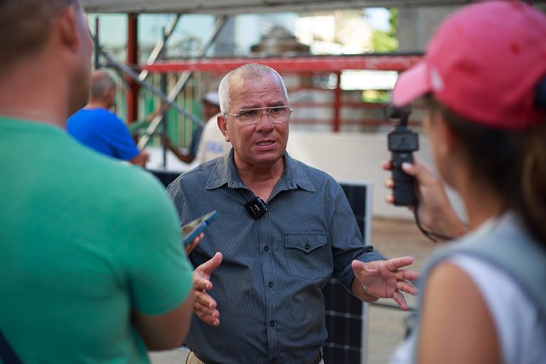 Pedro Lizardo Garcés Escalona presidente del Consejo Popular.