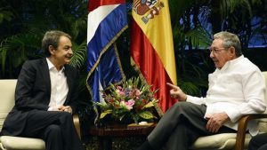 jose luis zapatero y raul castro 