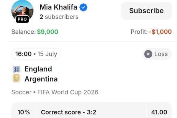 La apuesta que perdió Mia Khalifa contra la Selección Argentina.