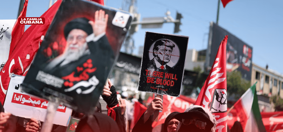 protestas conta EEUU en Iran