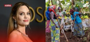 Angelina Jolie visita cooperativa de mujeres sobrevivientes del genocidio en Ruanda, África.