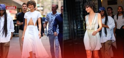 Zendaya deslumbra en la promoción de «La Odisea» con sandalias de gladiador.