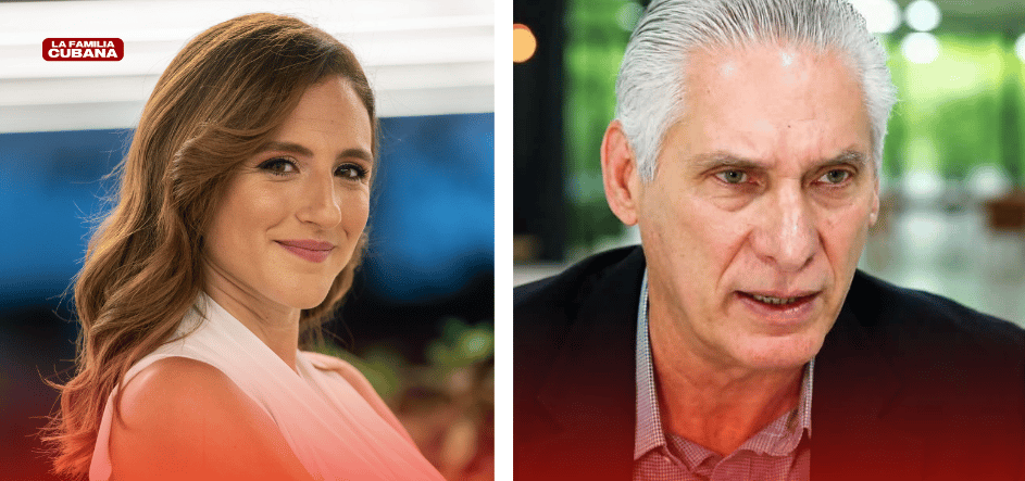 Carolina Amoroso y Miguel Diaz Canel
