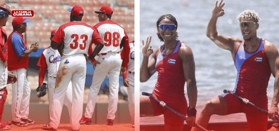 equipo Cuba de beisbol derrotado y canoistas ganando medalla en los centroamericanos