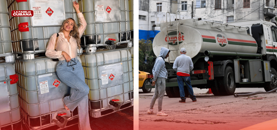 Iraisel Pintueles promocionando Mypime cubana y camión cisterna de CUPET