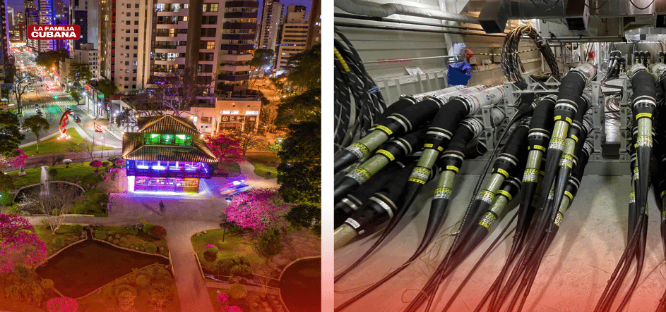 Curitiba, Brasil y cables subterráneos de internet