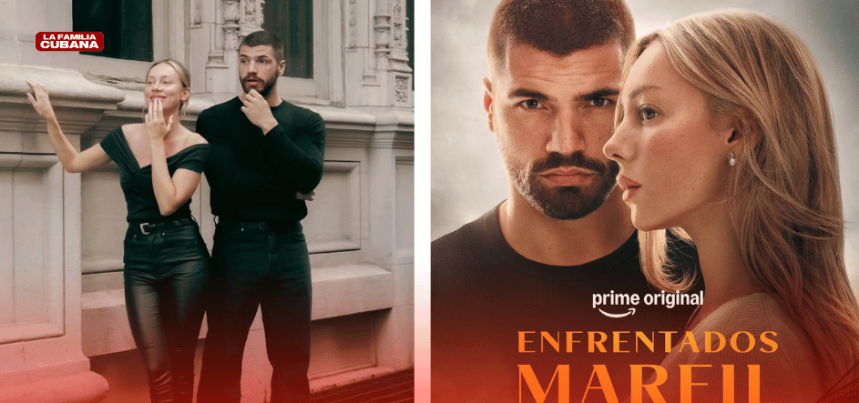 Actores en sesión de fotos y poster oficial de Enfrentados