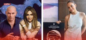 Jennifer Lopez celebra los mil millones de “On The Floor” junto a Pitbull