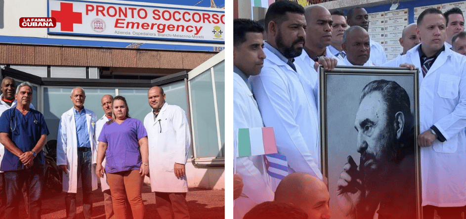 Mision medica cubana en hospital en Italia y medicos de la mision medica cubana en Italia