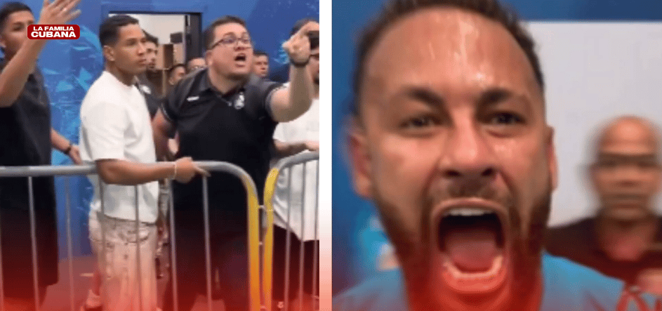 Neymar burlandose de aficionados del Remo después del partido