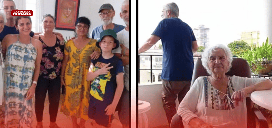 Paula Alí con su familia