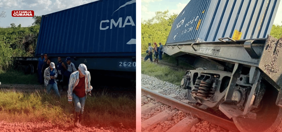 Tren descarrilado en Camagüey