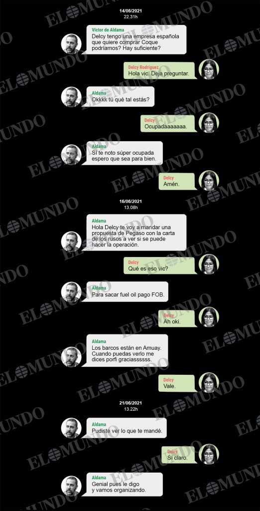 Extracto de la conversación entre Aldama y Delcy | El Mundo