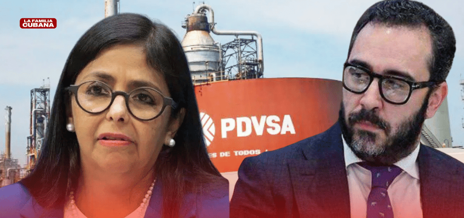 Delcy Rodríguez y Víctor de Aldama