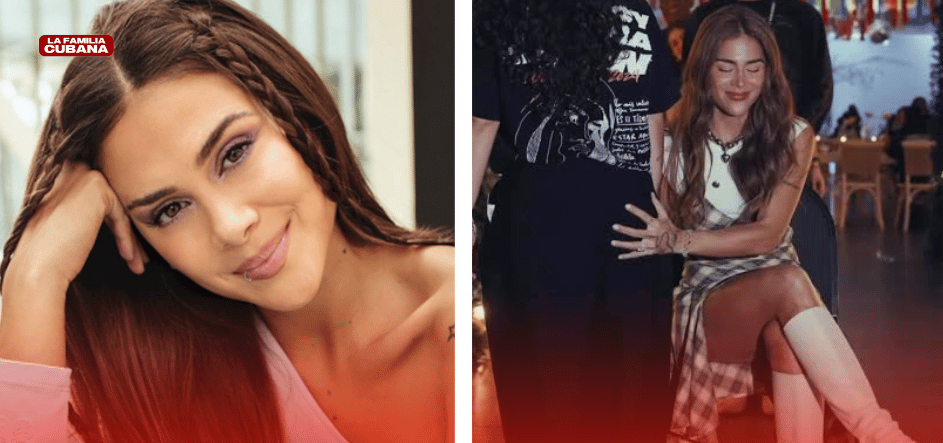 Greeicy Rendón realizando un reto