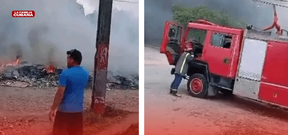 Incendio de un basurero en Las Tunas