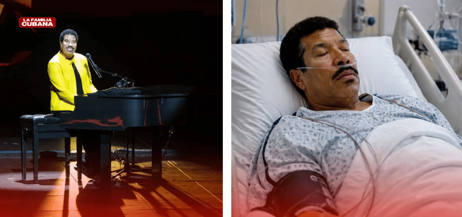 Lionel Richie y una imagen realizada con IA donde se encuentra en un hospital