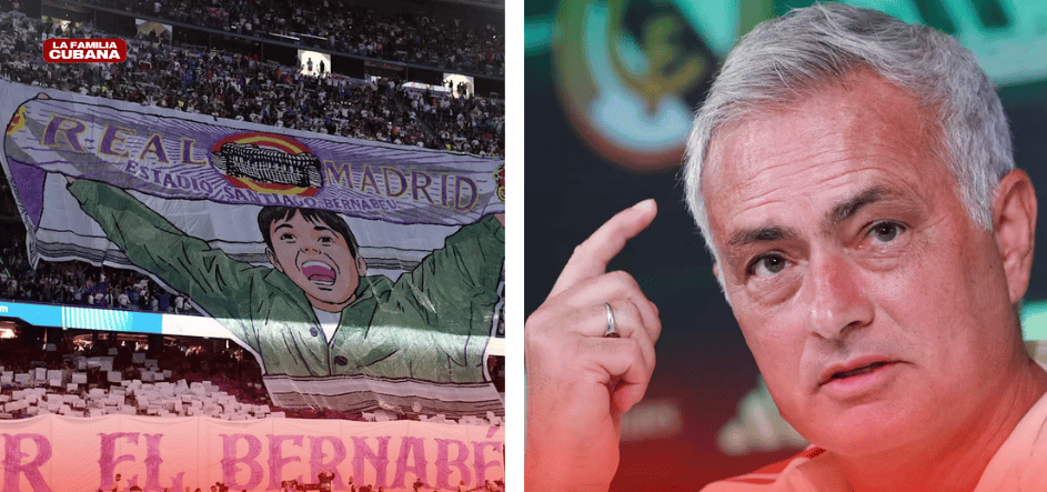 Estadio Santiago Bernabeu y Josep Mourinho