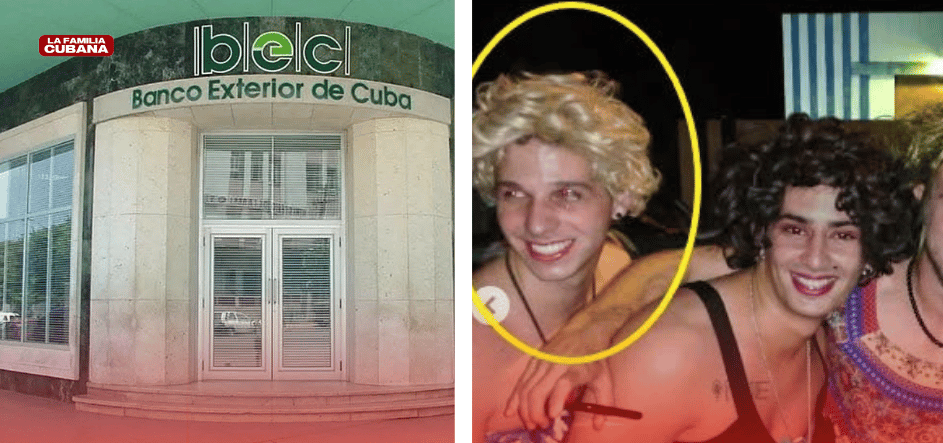 Banco Exterior de Cuba y Fidel Ernesto Castro Calis en una fiesta trasvesti