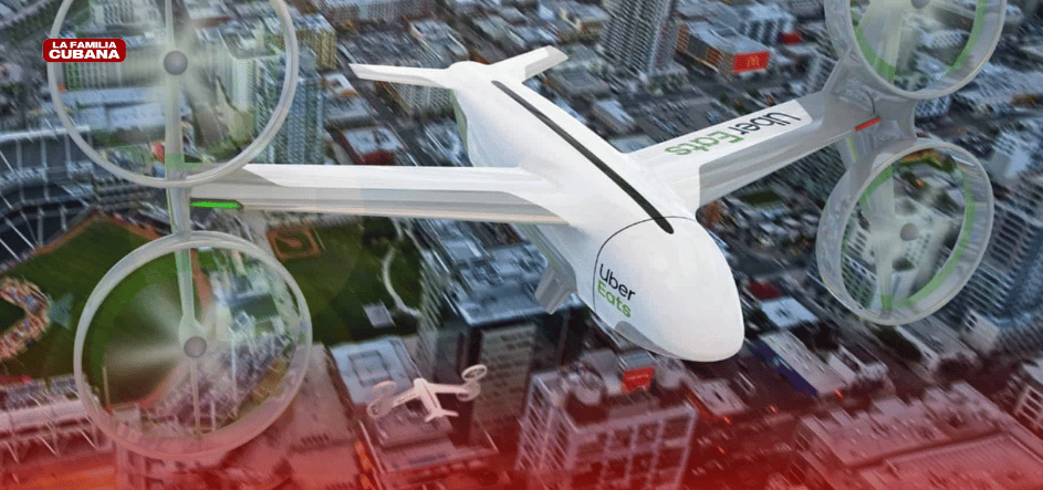 Imagen conceptual de un dron de entrega Zipline manejado por Uber