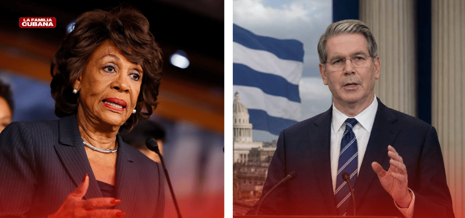 Maxine Waters y Scott Bessent